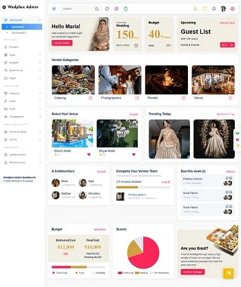 Wedding dashboard