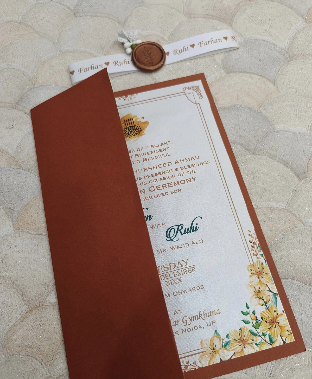 Minimal luxury wedding card thumbnail 2