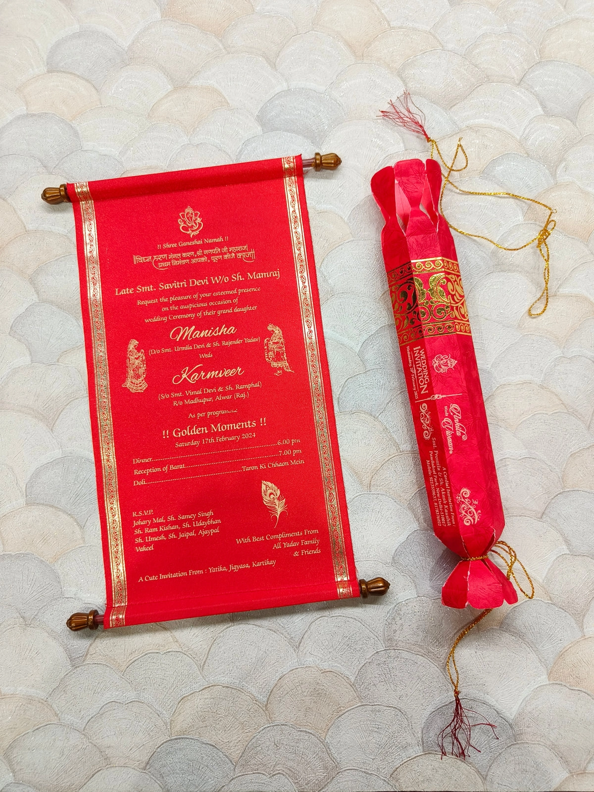 Satin fabric scroll thumbnail 2