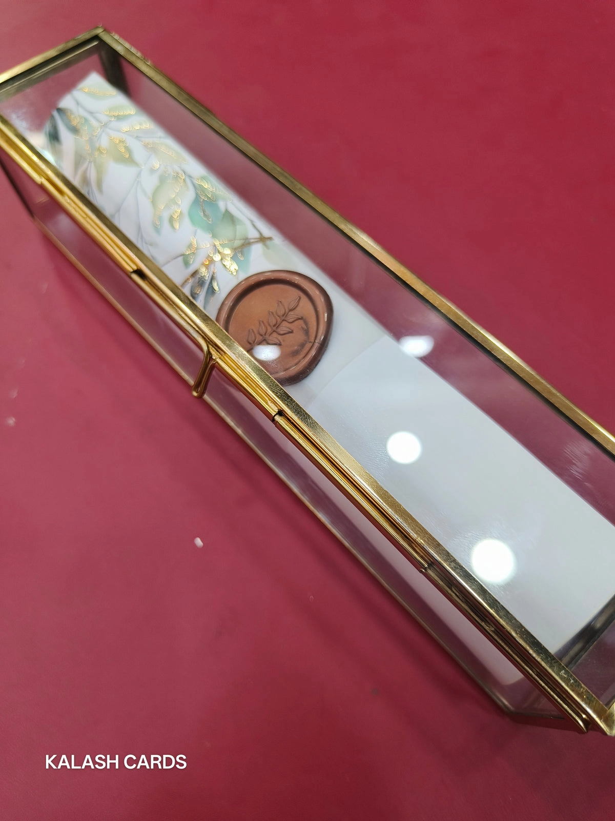 Scroll invite with gold foil printing thumbnail 4