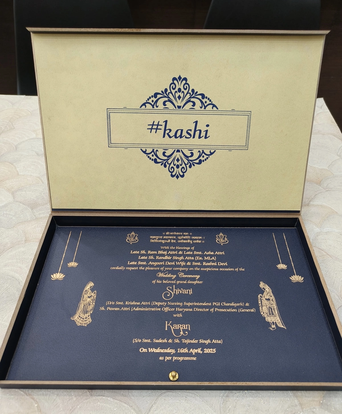 Lasercut Luxury Wooden Wedding Card thumbnail 2