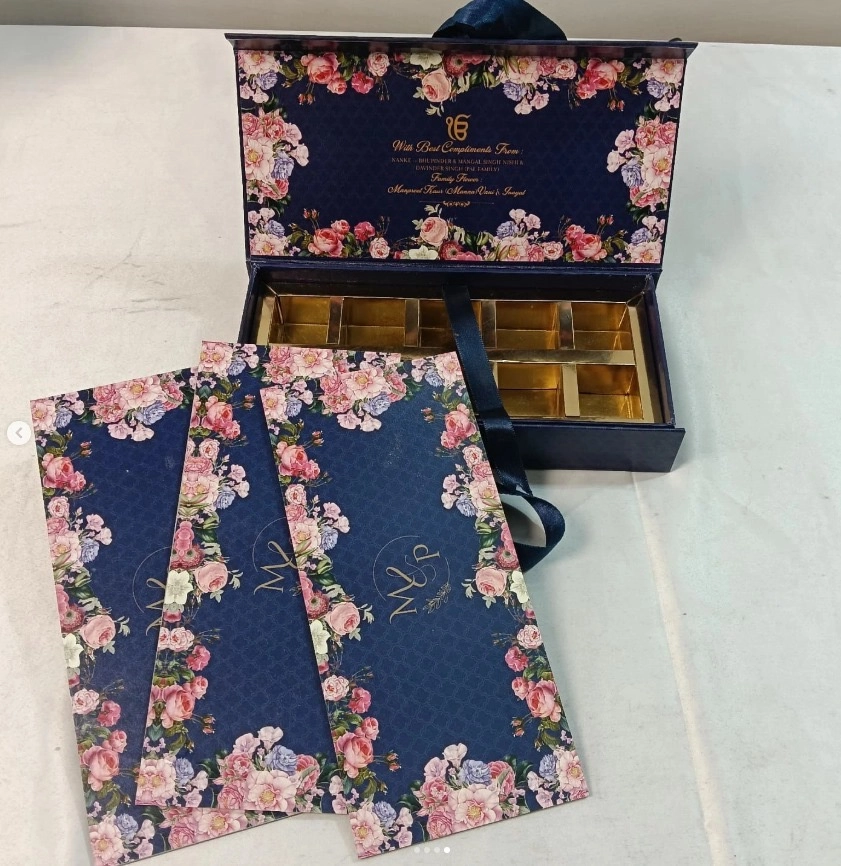 Floral Ribbon Wedding Invitation Box — Keepsake Presentation thumbnail 2