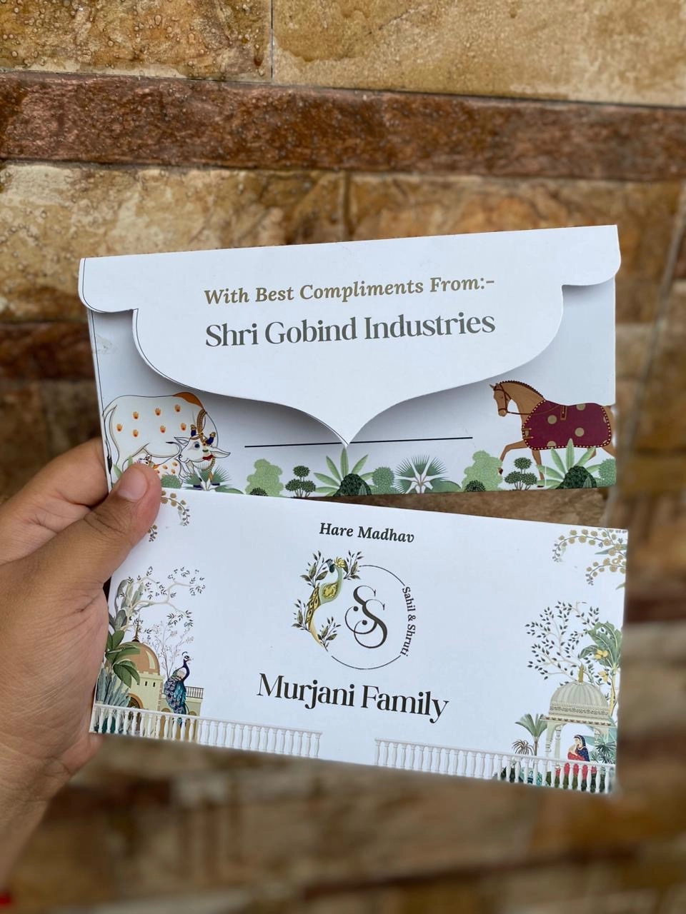 Floral Personalized Wedding Envelope thumbnail 2