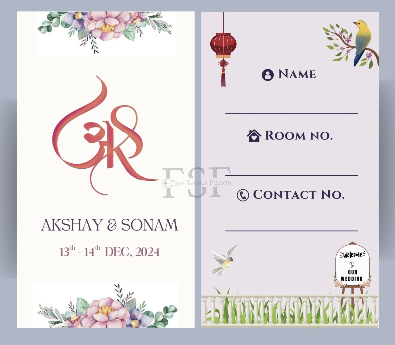 Personalised Wedding Luggage Tag Favor