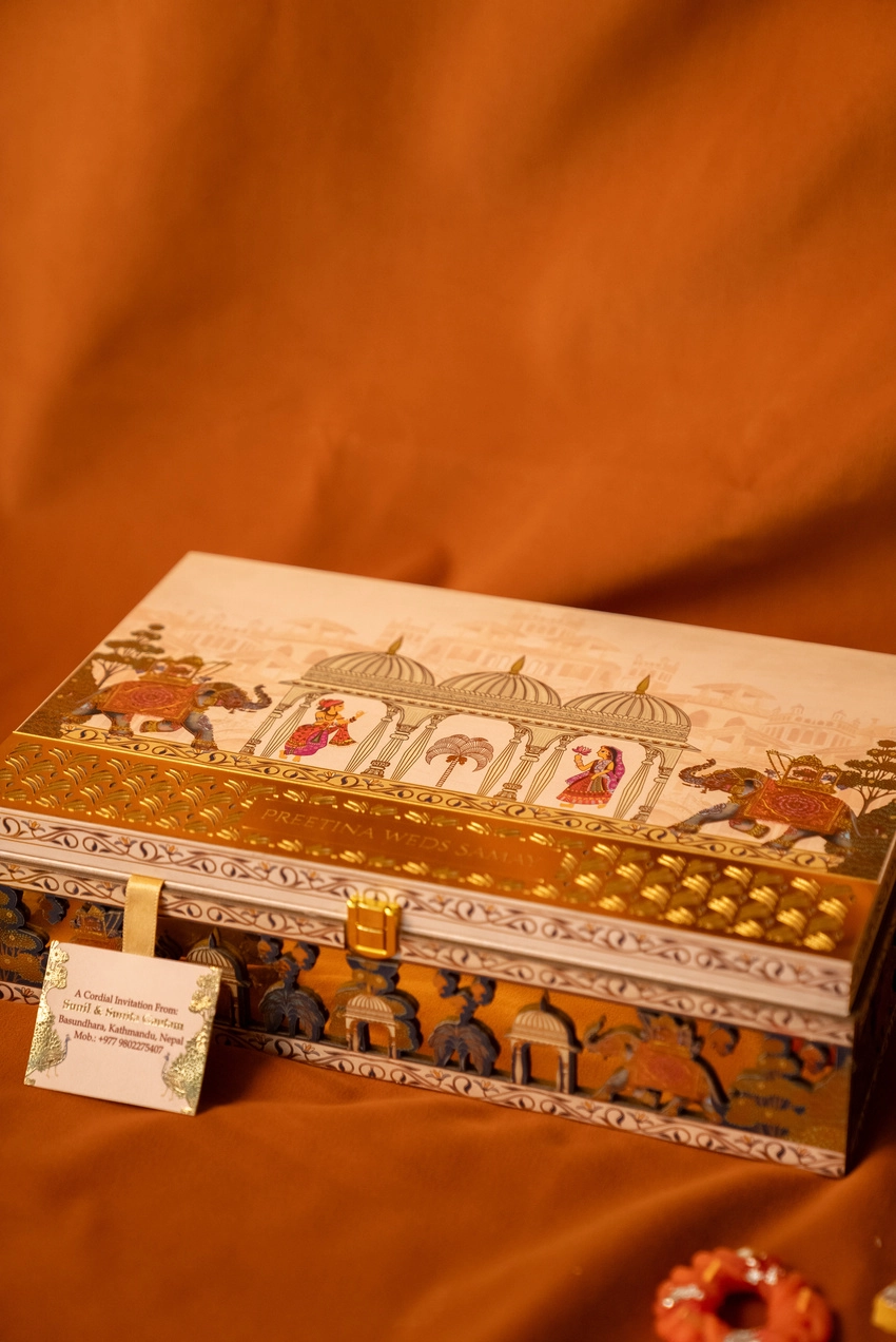 Royal Heritage Luxury Wedding Card Box