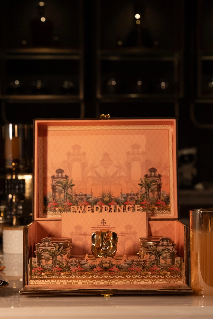 Royal Peach Luxury Wedding Invitation Box thumbnail 4