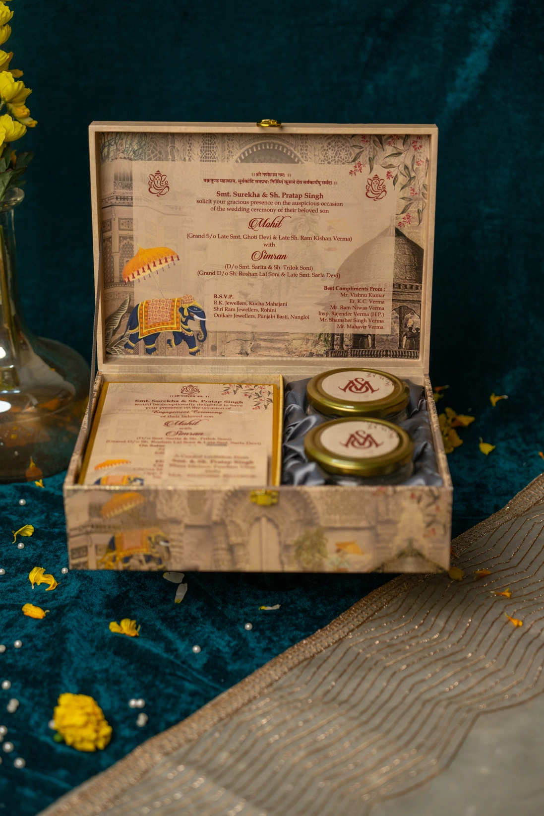 Heritage Luxury Invitation Box with 2 Jars