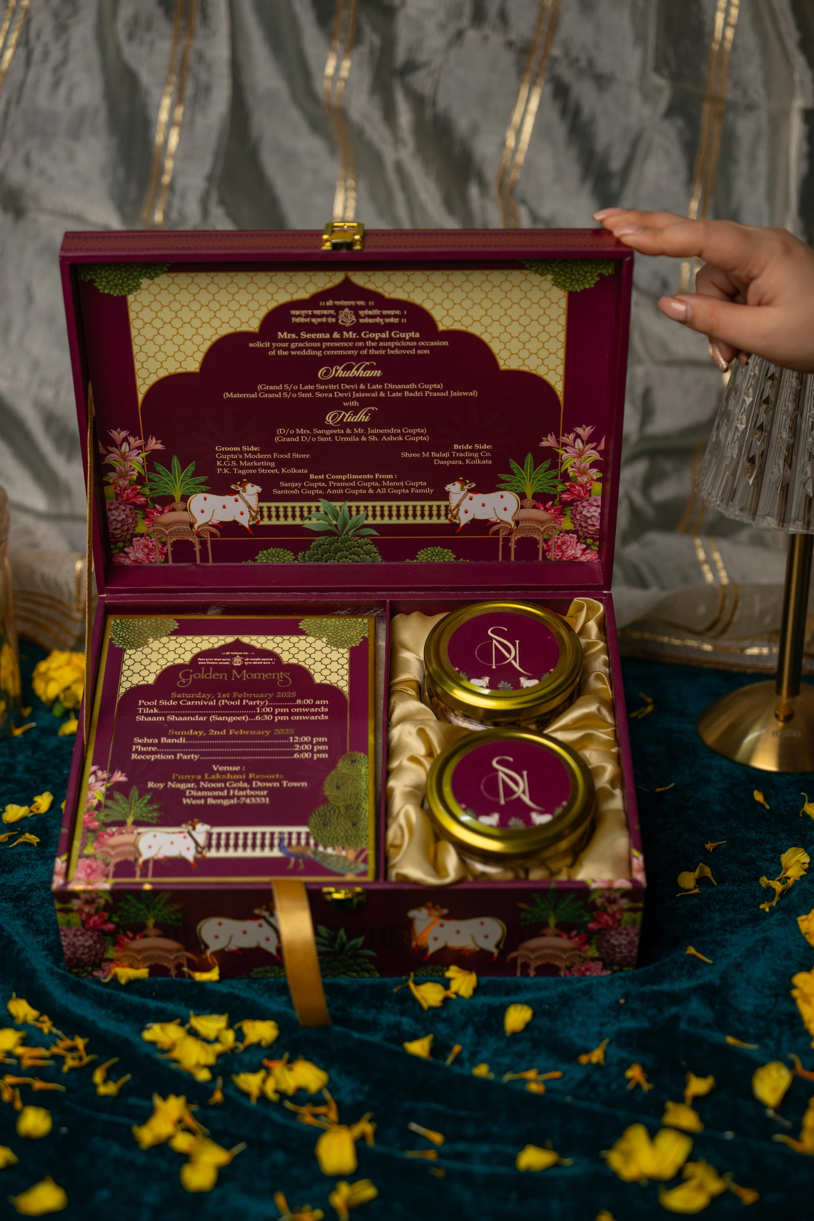 Heritage Lux Wedding Invitation Box — 2 Jars