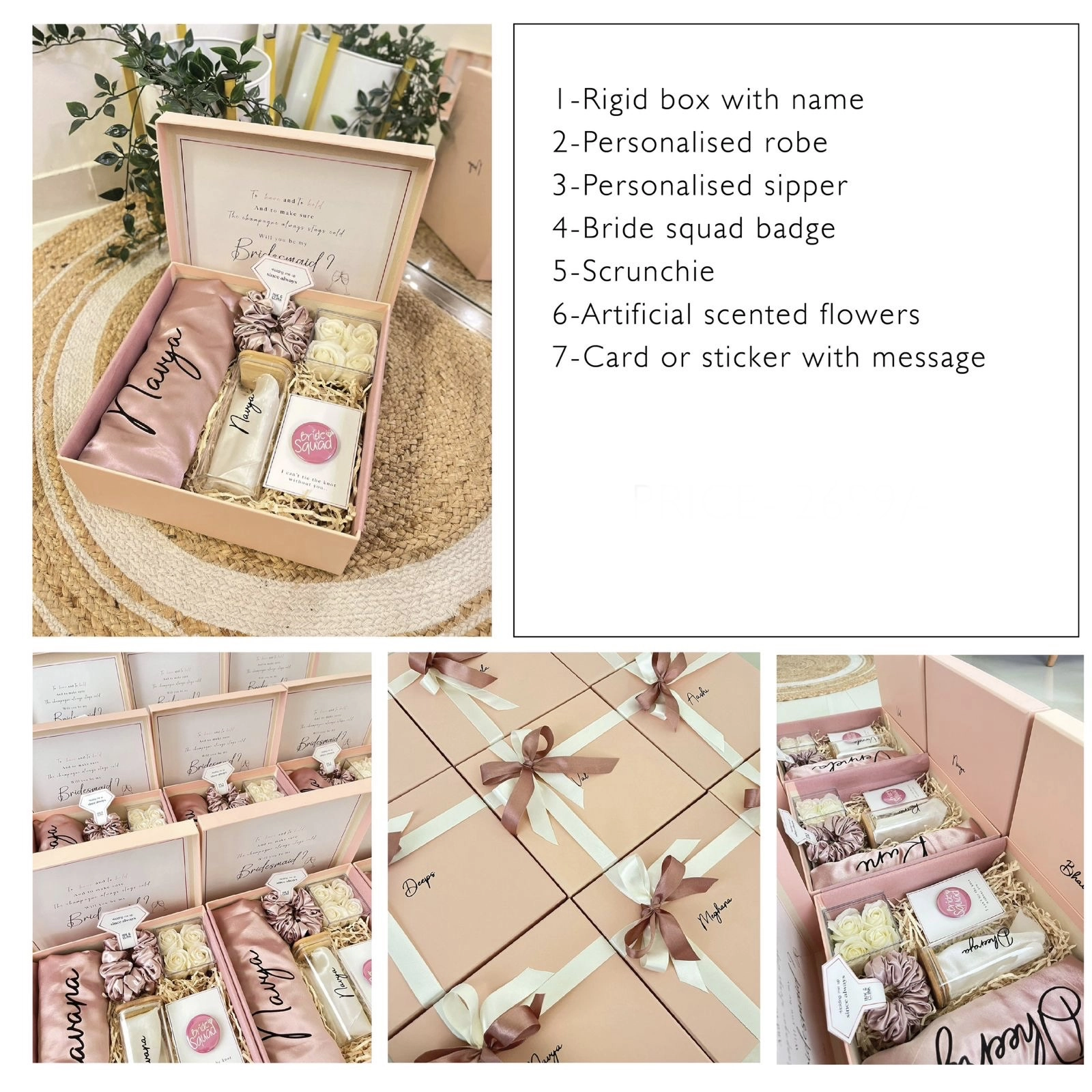 Blush Personalized Bridesmaid Hamper Box thumbnail 2