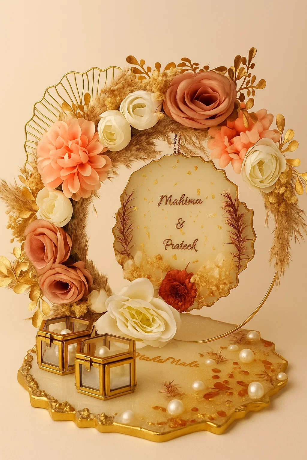 Personalised Floral Engagement Ring Platter thumbnail 2