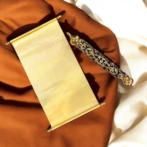 Elegant Royal Scroll Wedding Invite