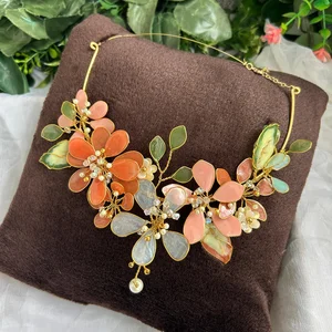 Floral Agate Blossom Jewelry Set