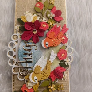 Blissful Hugs 3D Floral Birds Money Envelope