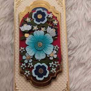 Opulent Blue Blossom 3D Envelope