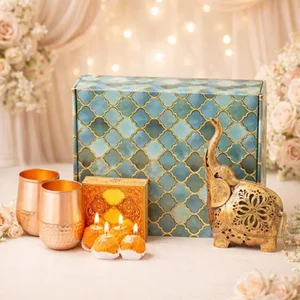 Elegant Hammered Copper Wedding Gift Set