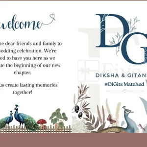 Elegant One-Fold Wedding Itinerary Card