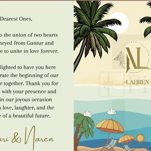 Elegant One-Fold Wedding Itinerary Card