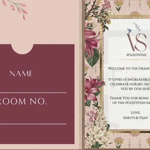Elegant One-Fold Wedding Itinerary Card