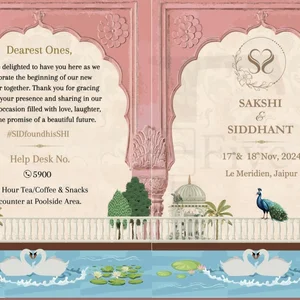 Elegant One-Fold Wedding Itinerary