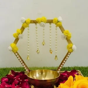 Elegant Hexagon Haldi Platter