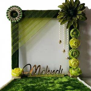 Elegant Green Mehendi Platter