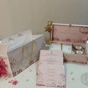 Blush Floral Luxury Wedding Invitation Box