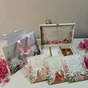 Floral Keepsake Wedding Invitation Box