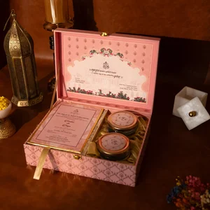 Blush Velvet Luxury Wedding Card Box