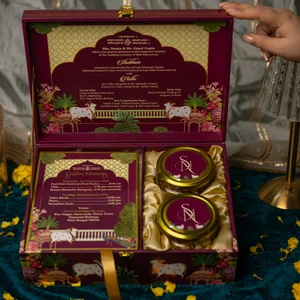 Heritage Lux Wedding Invitation Box — 2 Jars