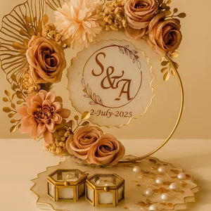 Custom Floral Engagement Ring Platter