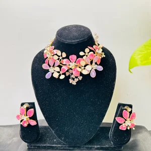 Blossom Glow Floral Necklace & Earrings Set