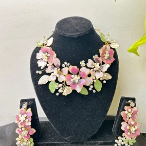 Blossom Dream Floral Necklace & Earrings Set
