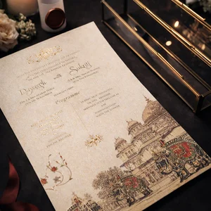 Regal Scroll Wedding Invitation