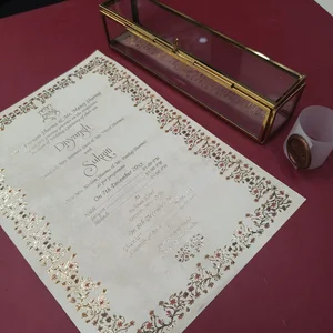 Elegant Glass Scroll Wedding Invitation