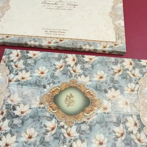 Elegant Floral Lace Wedding Invitation