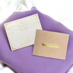 Thick Velvet Luxury Wedding Invitations