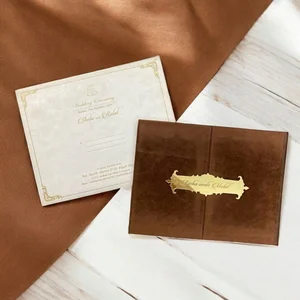 Luxurious Thick Velvet Wedding Invitation