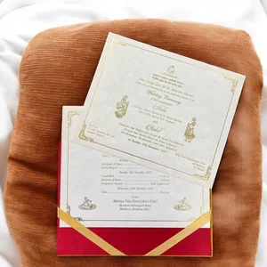 Luxury Marigold Wedding Invitation Box